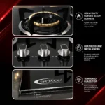 GH-3003 Built-in Glass Hob (3 Burner) - Image 2