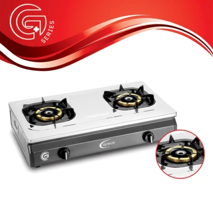 G-13-Brass Steel Table Top Cooker (2 Burner)(G+ Series)